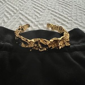 24k gold AMBER SCEATS Emery gold Cuff bracelet NWT Rachel Zoe